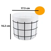 Omnipazar KRS-212 Dekoratif Karo Desenli Saksı 2.8 Litre No 2 thumbnail 6