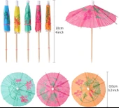 VIP 12 PCS COCKTAIL UMBRELLA 12 ADET KOKTEYL ŞEMSİYESİ RENKLİ KOKTEYL ŞEMSİYESİ KOKTEYL AKSESUARLARI - 4