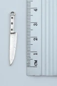 Bıçak - Gastronomi Gümüş Kaplama Deri İp Kolye thumbnail 3