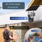 VIVA 735W V380 WİFİ Solar Güvenlik Kamerası Türkçe PTZ Hareketli Gece Görüşlü Güneş Panelli Akıllı Kamera - 2