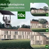 VIVA 735W V380 WİFİ Solar Güvenlik Kamerası Türkçe PTZ Hareketli Gece Görüşlü Güneş Panelli Akıllı Kamera - 5