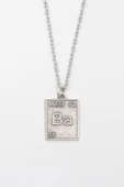Modern Breaking Bad Ba Element Kolye - Düz Ezme İthal Zincirli Unisex Gümüş Kaplama - 60 cm thumbnail 1