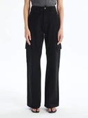 Kargo cep jeans pantolon siyah - 1