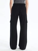 Kargo cep jeans pantolon siyah - 3
