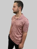 Erkek Gnsn Desenli Oxfort Polo Yaka Gül Kurusu Tişört - 2