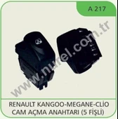 Nurel A217 Cam Açma Düğmesi Bes Fişli Kangoo Megane CLIO - 1