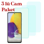 Samsung Galaxy A52 / A72 Uyumlu Temperli Kırılmaz Cam Ekran Koruyucu 3 Lü Set thumbnail 1