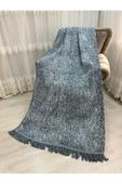 Lüks Pamuklu Koltuk-çekyat Örtüsü Turkuaz Rengi 170x220 Çift Taraflı - 1