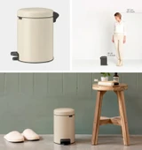 Brabantia Bej Rengi Pedallı Çöp Kutusu 5 lt - 3
