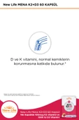 Mena K2 D3 60 Kapsül - 100mcg K2 Vitamini + 1000IU D3 Vitamini - 4