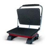 Hilland Organik %100 Demir Döküm Plakalı Tost Makinesi Bordo - Temizleme Fırçası Hediyeli - 5