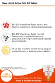 B Active Trio 30 Tablet - B6 ve B12 Vitamini - Folik Asit (P5P-Metilkobalamin-Metilfolat) - 4