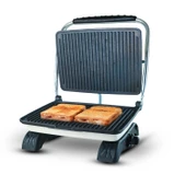 Hilland Organik %100 Demir Döküm Plakalı Tost Makinesi Beyaz - Temizleme Fırçası Hediyeli - 4
