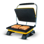 Hilland Organik %100 Demir Döküm Plakalı Tost Makinesi Sarı - Temizleme Fırçası Hediyeli - 2
