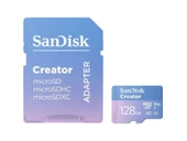 SanDisk Creator 128GB 190/90MB/s microSDXC UHS-I A2 V30 Adaptörlü Hafıza Kartı SDSQXAA-128G-IN6MS - 2