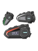 K20 BT5.3 Dijital Ekranlı Fm Radyolu İntercom 5.1 Ses Kalitesi Kask Motosiklet Interkom - 2