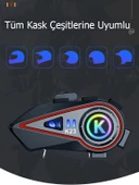1000metre 2 kişi Eşleşmeli K23S Motosiklet Soft Kask interkom - 3