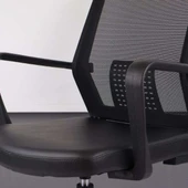 Aerox Çalışma Koltuğu Siyah Deri - 6