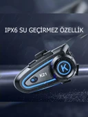 K21 Motosiklet Kask Interkom RGB ışıklı - 3