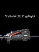 K20 BT5.3 Dijital Ekranlı Fm Radyolu İntercom 5.1 Ses Kalitesi Kask Motosiklet Interkom - 4