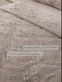 Anna Delux Çift Kişilik Çok Amaçlı Yatak Örtüsü Seti Gri Pamuk Nevresim Takımı Günlük 220x240 - 10