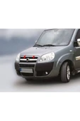 Fiat Doblo 2005-2006-2007-2008-2009-2010 Krom Ön Panjur 2 Parça Paslanmaz Çelik - 1