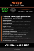 robo-mi Neabot Nomo N1 Plus 5200mAh Robot Süpürge Bataryası - Sertifikalı Güvenlik, Gerçek Kapasite thumbnail 7