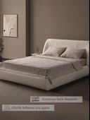 Anna Delux Çift Kişilik Çok Amaçlı Yatak Örtüsü Seti Gri Pamuk Nevresim Takımı Günlük 220x240 - 8