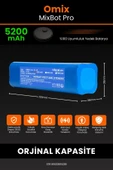 robo-mi Omix MixBot Pro 5200mAh Robot Süpürge Bataryası - Yüksek Yoğunluklu Li-ion Hücre thumbnail 2