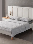 Anna Delux Çift Kişilik Çok Amaçlı Yatak Örtüsü Seti Gri Pamuk Nevresim Takımı Günlük 220x240 - 1