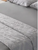 Anna Delux Çift Kişilik Çok Amaçlı Yatak Örtüsü Seti Gri Pamuk Nevresim Takımı Günlük 220x240 - 6