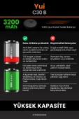 robo-mi Yui C30B 3200mAh Robot Süpürge Bataryası - Yüksek Yoğunluklu Li-ion Hücre - 6