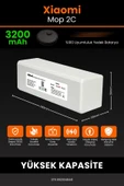 robo-mi Xiaomi Mi Vacuum Mop 2C 3200mAh Robot Süpürge Bataryası - Sertifikalı Güvenlik, Gerçek Kapasite thumbnail 2