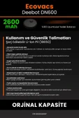 robo-mi Ecovacs Deebot DN600 2600mAh Robot Süpürge Bataryası - Koruma Katmanlı Batarya Teknolojisi - 7
