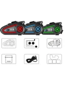 2 Kişi Eşleşmeli K21S Motosiklet Soft Kask interkom 1000m - 3