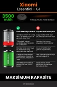 robo-mi Xiaomi Mi Vacuum Mop Essential 3500mAh Robot Süpürge Bataryası - Yüksek Yoğunluklu Li-ion Hücre - 6