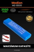 robo-mi Medion MD 18500 3500mAh Robot Süpürge Bataryası - Sertifikalı Güvenlik, Gerçek Kapasite - 1