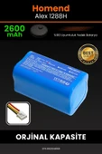 robo-mi Homend Alex 1288h 2600mAh Robot Süpürge Bataryası - Sertifikalı Güvenlik, Gerçek Kapasite - 1