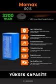 robo-mi Momax R01S 3200mAh Robot Süpürge Bataryası - Yüksek Yoğunluklu Li-ion Hücre - 5