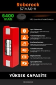 robo-mi Roborock S7 MaxV 6400mAh Robot Süpürge Bataryası - Yüksek Yoğunluklu Li-ion Hücre - 5