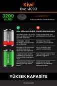 robo-mi Kiwi KVC-4090 3200mAh Robot Süpürge Bataryası - Yüksek Yoğunluklu Li-ion Hücre - 6