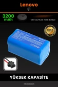 robo-mi Lenovo E1 3200mAh Robot Süpürge Bataryası - Sertifikalı Güvenlik, Gerçek Kapasite - 1