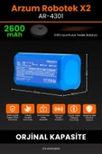 robo-mi Arzum AR4301 Robotek X2 2600mAh Robot Süpürge Bataryası - Sertifikalı Güvenlik, Gerçek Kapasite - 2