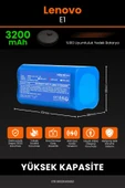 robo-mi Lenovo E1 3200mAh Robot Süpürge Bataryası - Yüksek Yoğunluklu Li-ion Hücre thumbnail 2