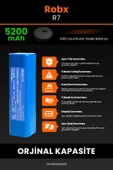 robo-mi Robx R7 5200mAh Robot Süpürge Bataryası - Sertifikalı Güvenlik, Gerçek Kapasite - 5