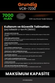 robo-mi Grundig Vcr 7230 7000mAh Robot Süpürge Bataryası - Yüksek Yoğunluklu Li-ion Hücre thumbnail 7
