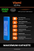 robo-mi Viomi V2 Pro 3500mAh Robot Süpürge Bataryası - Sertifikalı Güvenlik, Gerçek Kapasite - 5