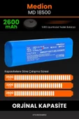 robo-mi Medion MD 18500 2600mAh Robot Süpürge Bataryası - Sertifikalı Güvenlik, Gerçek Kapasite - 4