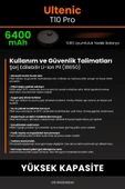 robo-mi Ultenic T10 Pro 6400mAh Robot Süpürge Bataryası - Sertifikalı Güvenlik, Gerçek Kapasite - 7