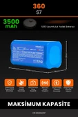 robo-mi 360 S7 3500mAh Robot Süpürge Bataryası - Yüksek Yoğunluklu Li-ion Hücre thumbnail 2